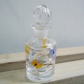 アウトレット品 チェコ ボヘミアガラス香水ボトル(バタフライ)